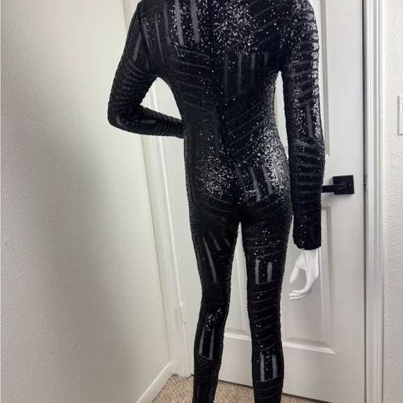 Akira Chicago Sequin Black Regular Size Jumpsuits & Rompers for Women Size M - Picture 5 of 11